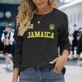 Jamaica 62 2024 年独立記念日ジャマイカ国旗ジャージ 長袖tシャツ 長袖Tシャツ 彼女への贈り物