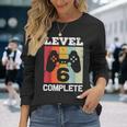 Level 6 6年目の結婚記念日のギフトに最適 長袖Tシャツ 彼女への贈り物