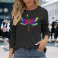 Libélula Multicolor De Polygon I Geometría I Libélula I Camiseta de manga larga Regalos para ella