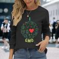 I Love Gmo ラウンドラインデザイン 長袖Tシャツ 彼女への贈り物