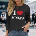 I Love Minato ミナトが大好きです 長袖Tシャツ 彼女への贈り物
