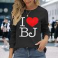 I Love ハート Bj 長袖Tシャツ 彼女への贈り物