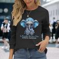 In November We Wear Blue Elephant Diabetes Awareness Long Sleeve T-Shirt Gifts for Her