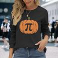 Pumpkin Pi Math Pun Thanksgiving Long Sleeve T-Shirt Gifts for Her