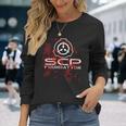 Scp、財団、血で 長袖tシャツ 長袖Tシャツ 彼女への贈り物