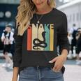 Snake ヘビ 蛇 動物 長袖Tシャツ 彼女への贈り物