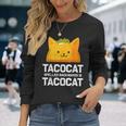 Tacocatpelled Backwards Is Tacocat ファニータコスキャットギフト 長袖Tシャツ 彼女への贈り物