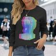 Vaporwave シュールグリッチアートシャツ 長袖Tシャツ 彼女への贈り物