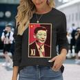Xi Jinping China President Chinese 習近平中国中国共産党主席中国共産党 長袖Tシャツ 彼女への贈り物