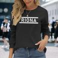 「Riona」ヘボン式「りおな」「リオナ」下の名前 ローマ字 名入れ 名乗り ラテン文字 綴り 長袖Tシャツ 彼女への贈り物