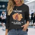 かわいいたい焼き料理は幸せの秘密 たい焼き好き。 長袖Tシャツ 彼女への贈り物