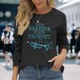 このおじいちゃんはトランペットを演奏し、トランペッター金管音楽家です 長袖Tシャツ 彼女への贈り物