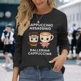 カワイイカプチーノ アサシーノ バレリーナ イタリアン ブレイン ミーム 長袖Tシャツ 彼女への贈り物