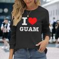 グアム I Love Guam 長袖Tシャツ 彼女への贈り物