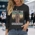 グラウンド・ホッグ Respect The Groundhog 長袖Tシャツ 彼女への贈り物