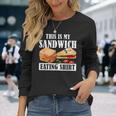 サンドイッチ服 This Is Myandwich Eating 長袖Tシャツ 彼女への贈り物