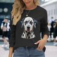 ダルメシアン 愛犬家デザイン 子犬の愛 ダルメシアン 長袖Tシャツ 彼女への贈り物