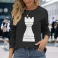 チェス、チェスの駒、ルーク、チェス愛好家、ギフト Chess 長袖Tシャツ 彼女への贈り物