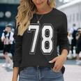 ナンバー78 バーシティスタイル ボールド スポーツ 誕生日 ジャージ 長袖Tシャツ 彼女への贈り物