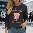 バレリーナ カプチーノ かわいい イタリアン ブレイン ミーム キッズ ガールズ 長袖Tシャツ 彼女への贈り物