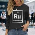 ルテニウム Ru 元素周期表 サイエンスギフト 長袖Tシャツ 彼女への贈り物