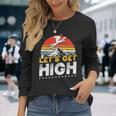 レトロヴィンテージスキー Let's Get High 長袖tシャツ 長袖Tシャツ 彼女への贈り物