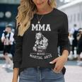 犬のmmaファイター フリーファイティングピットブル 長袖Tシャツ 彼女への贈り物