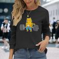 猫 デッドリフト パワーリフティング ウェイトリフティング 猫好き 長袖Tシャツ 彼女への贈り物