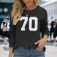 番号70 背面 スポーツチームジャージ番号 長袖Tシャツ 彼女への贈り物