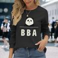 面白い 「Bba」おもしろギャグ-ジョーク 漢字 ばばあ 文字入り 長袖Tシャツ 彼女への贈り物