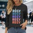 面白いギフト名 Rosy パーソナライズ 名前 長袖Tシャツ 彼女への贈り物