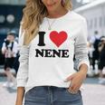 I Heart Nene 名 I Love パーソナライズ 長袖Tシャツ 彼女への贈り物