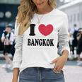 I Love Bangkok バンコクが大好き 長袖Tシャツ 彼女への贈り物