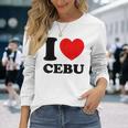 I Love Cebu フィリピン フィリピン人 長袖Tシャツ 彼女への贈り物
