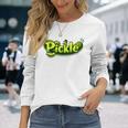 Mr Pickle ピクルス 風変わりで楽しいグラフィックピクルス 長袖Tシャツ 彼女への贈り物