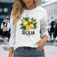 シチリア イタリア シチリア イタリア フレッシュ イタリアン レモン シチリア 長袖Tシャツ 彼女への贈り物