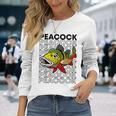 ピーコックバス 80 年代スタイルのモンスターフィッシュキーパー 長袖Tシャツ 彼女への贈り物