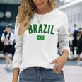 ブラジルシャツ メンズ レディース キッズ ブラジル サッカーファン 長袖Tシャツ 彼女への贈り物
