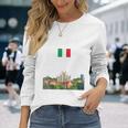 ミラノ お土産 イタリア 旅行 ミラノ バケーション イタリア国旗 長袖Tシャツ 彼女への贈り物