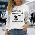 弁護士 法律 格言 法学者 デザイン 弁護士 長袖Tシャツ 彼女への贈り物