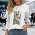 面白いtシャツ コーギー ギター イヌ メンズ 犬好き グッズ かわいい おもしろ 面白い 服 ネタ 長袖Tシャツ 彼女への贈り物