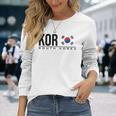 韓国国旗 韓国スポーツゲーム アスレチックジャージースタイル 長袖Tシャツ 彼女への贈り物