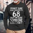 68歳の誕生日に 面白い68歳の誕生日 長袖Tシャツ 高齢者への贈り物