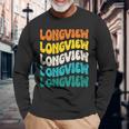 70S Longview 70年代のロングビュー 長袖tシャツ 長袖Tシャツ 高齢者への贈り物