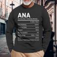 Ana Is My Name おもしろネームタグ 長袖Tシャツ 高齢者への贈り物