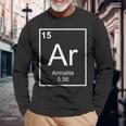 Armalite Ar-15 元素周期表 長袖Tシャツ 高齢者への贈り物