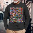 Banderas Del Mundo Banderas Internacionales Banderas De País Para Niños Camiseta de manga larga Regalos para ancianos