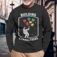 Building Connection Astronaut Autism 長袖Tシャツ 高齢者への贈り物