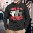 Catuperheros Power Of The Meower Feline Bossestrut Meow 長袖Tシャツ 高齢者への贈り物