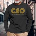 Ceo チーフエンターテインメントオフィサー 長袖Tシャツ 高齢者への贈り物